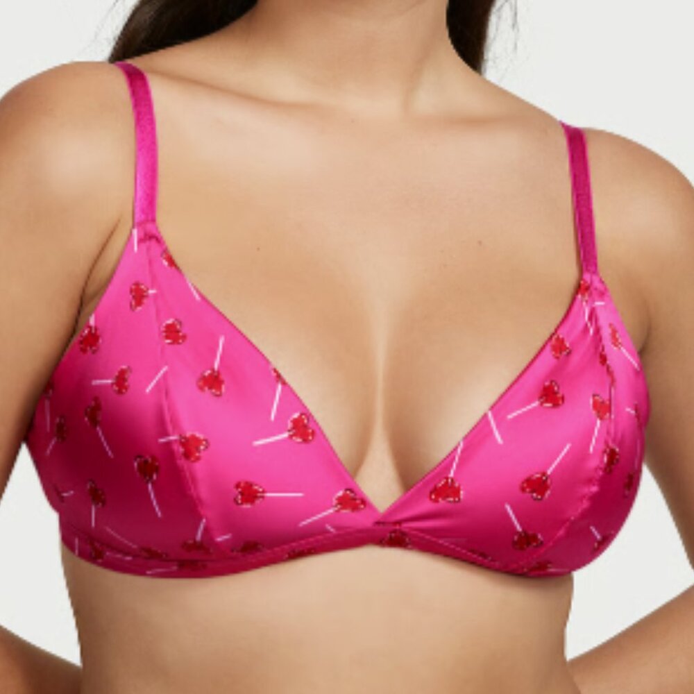 Victoria's Secret Tease Triangle Bralette XL New Valentine's day VS wire free